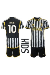 Juventus Paul Pogba #10 Babyklær Hjemme Fotballdrakt til barn 2023-24 Korte ermer (+ Korte bukser)